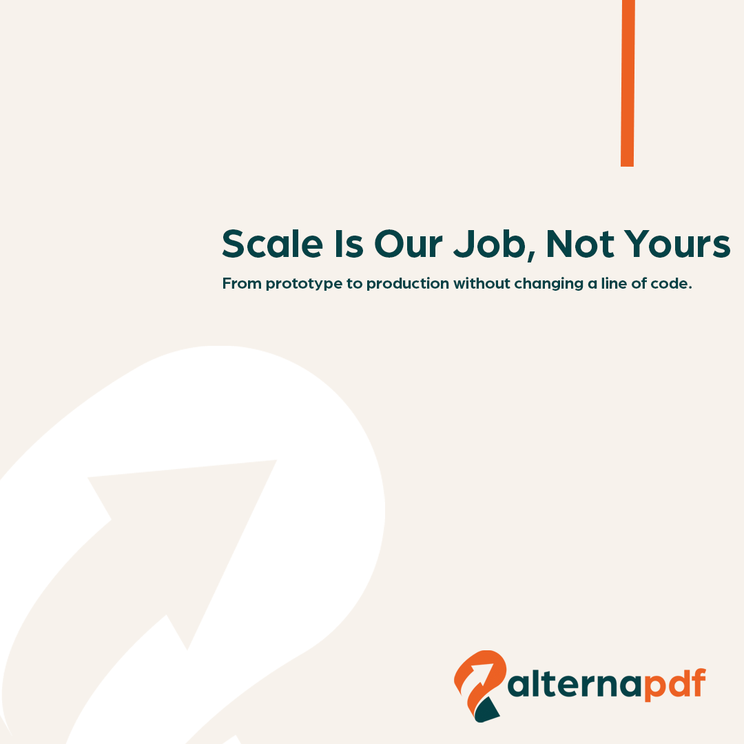 Scale Is Our Job, Not Yours — From prototype to production without changing a line of code.
